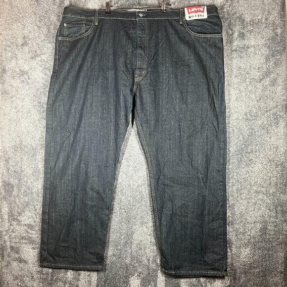 Levi's 559 Jeans Mens 52x30 Dark Wash Relaxed Straight Fit Big & Tall New - Picture 1 of 14